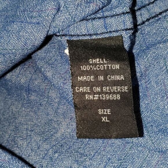 LAST CHANCE Ocean Current Full Button Down Sz XL Blouse w Possible Roll-up Slvs - Picture 9 of 14